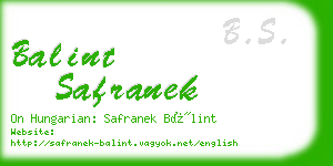 balint safranek business card